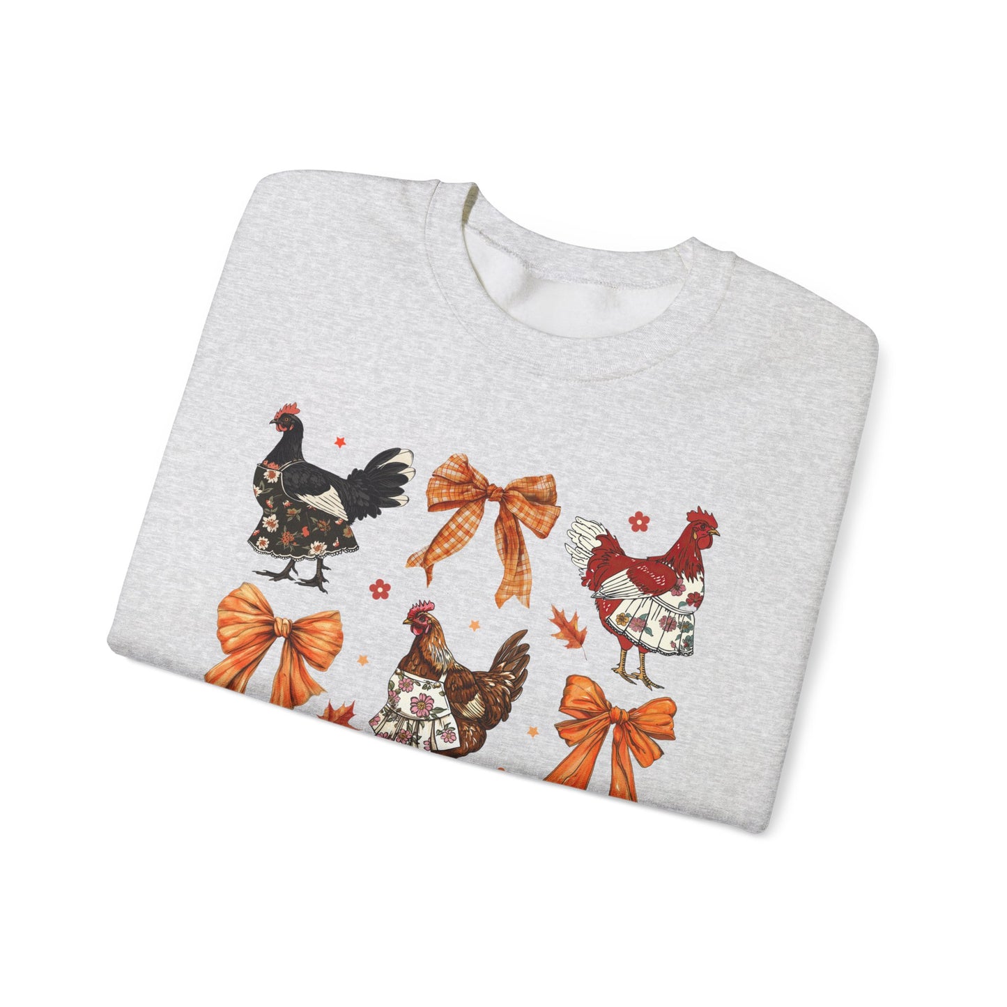 Chickens in Aprons Farm Thanksgiving Unisex Heavy Blend™ Crewneck Sweatshirt