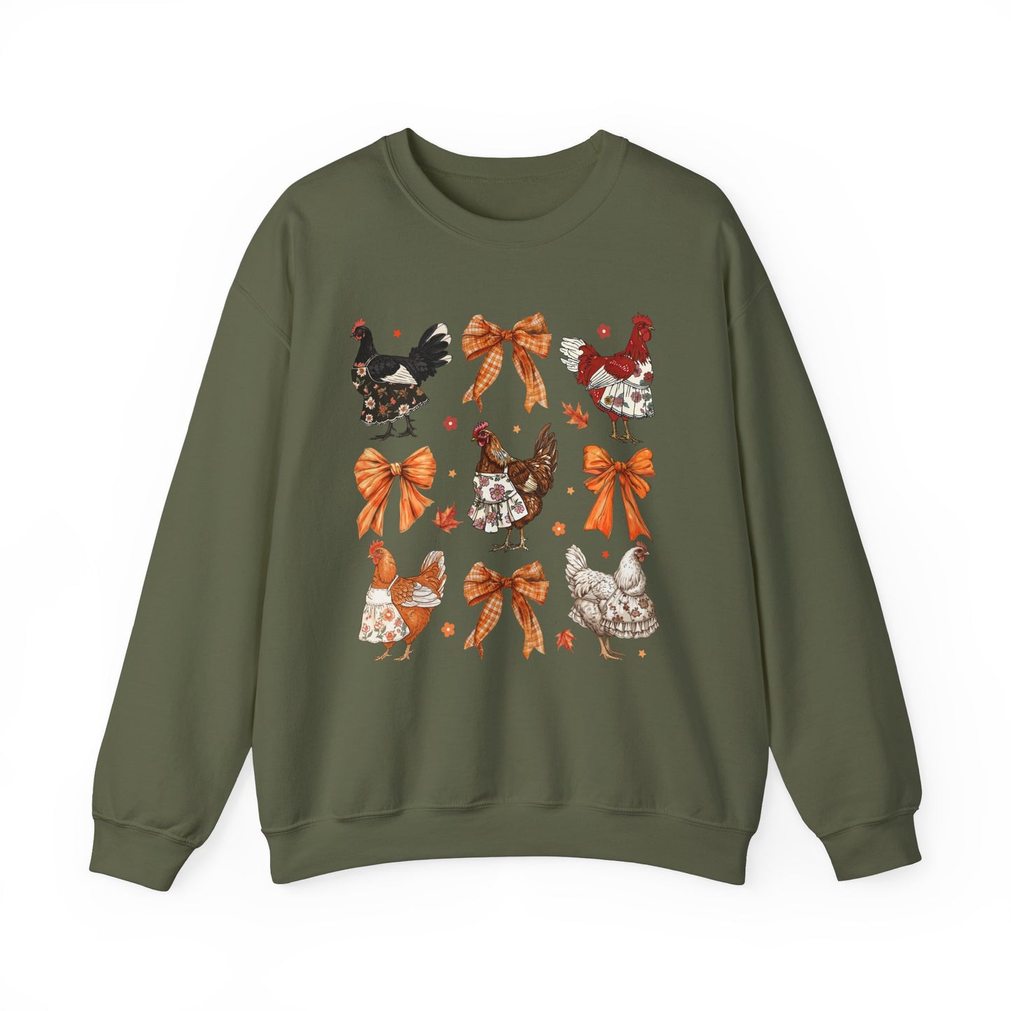 Chickens in Aprons Farm Thanksgiving Unisex Heavy Blend™ Crewneck Sweatshirt