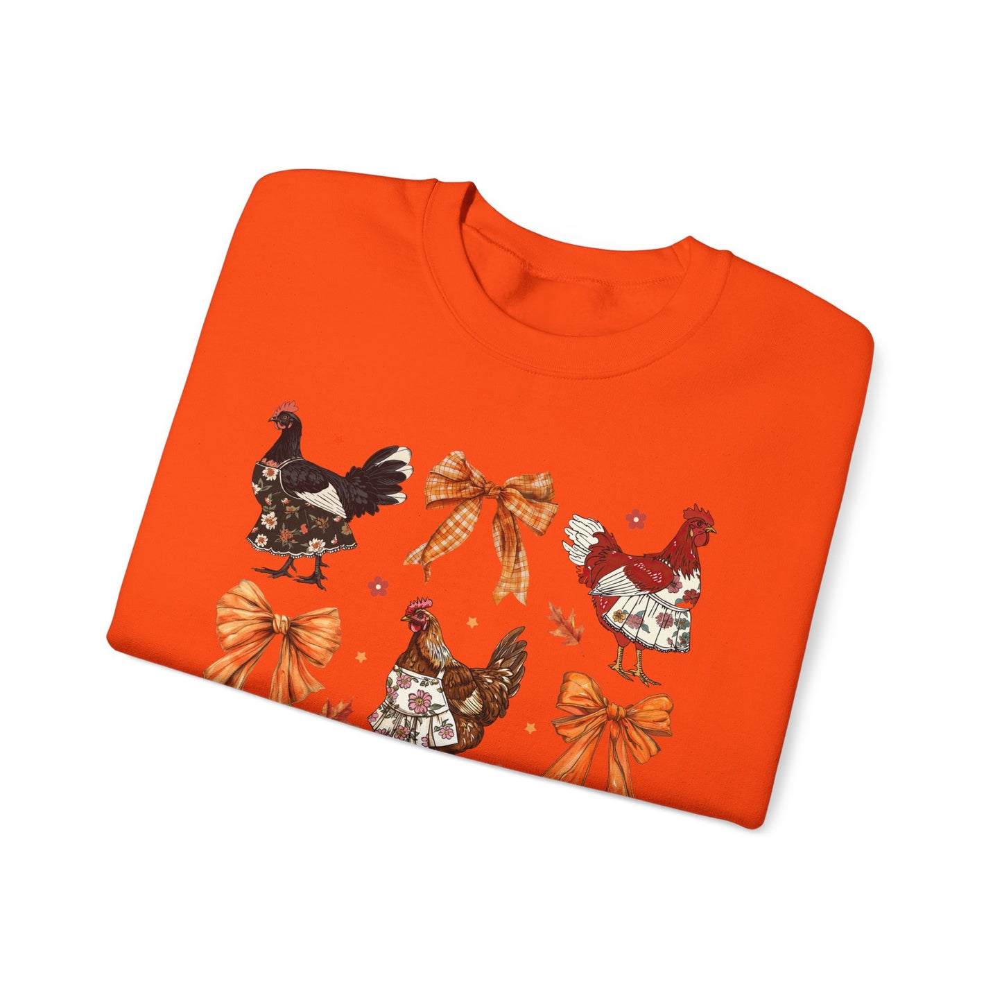 Chickens in Aprons Farm Thanksgiving Unisex Heavy Blend™ Crewneck Sweatshirt