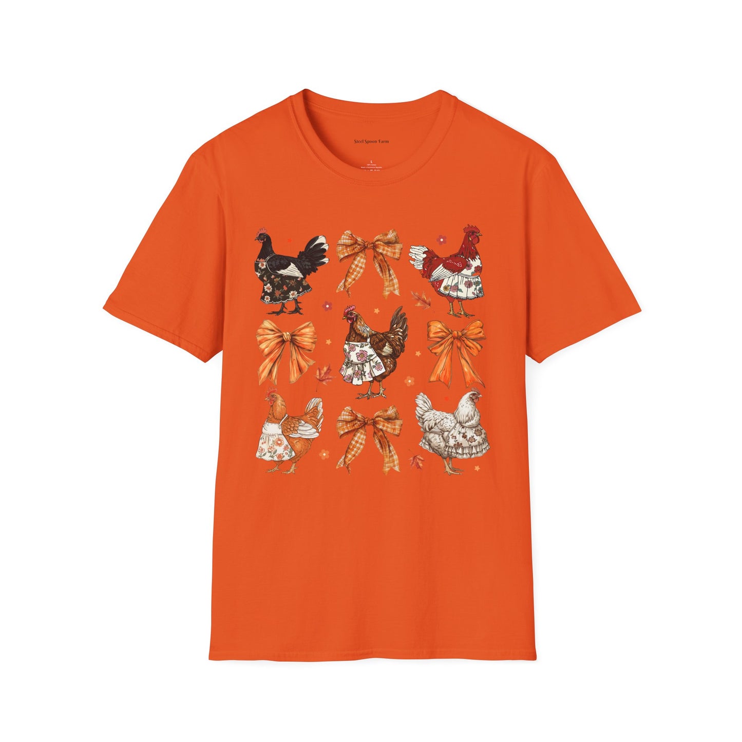 Chickens in Aprons Farm Thanksgiving Unisex Softstyle T-Shirt