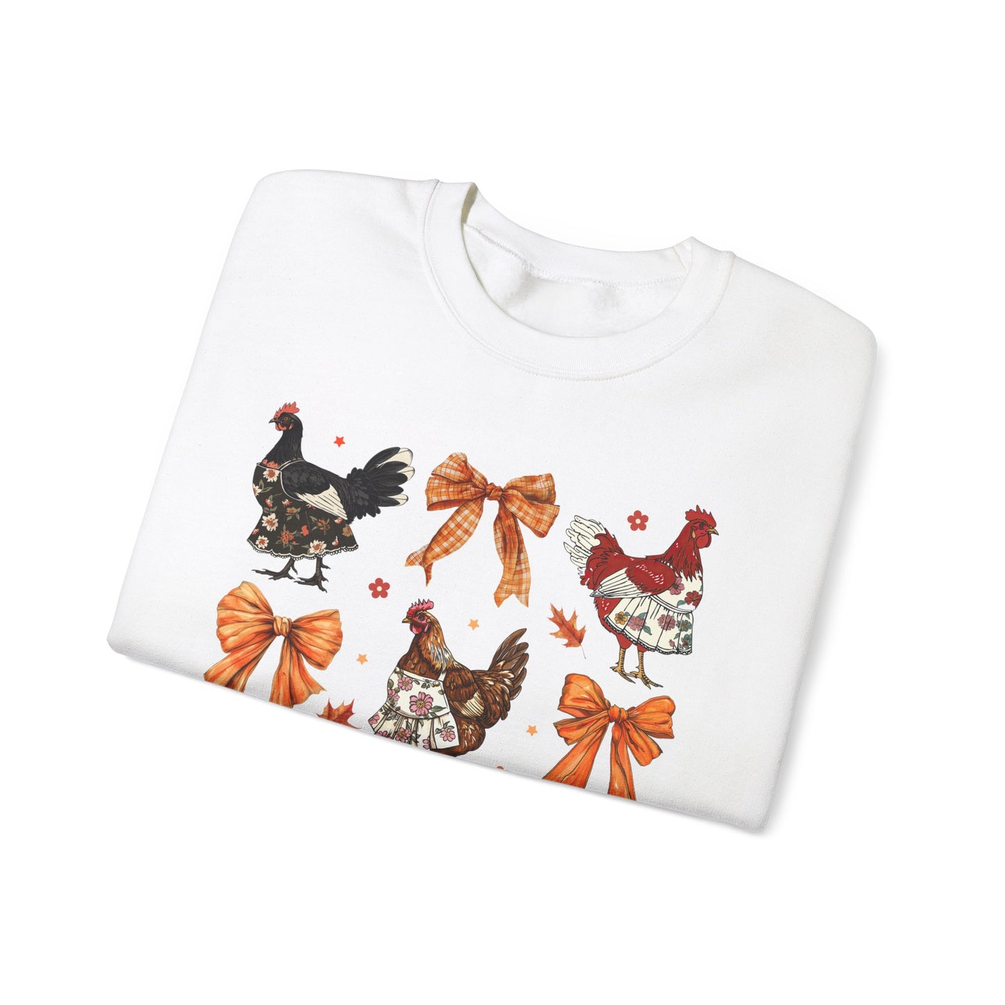 Chickens in Aprons Farm Thanksgiving Unisex Heavy Blend™ Crewneck Sweatshirt