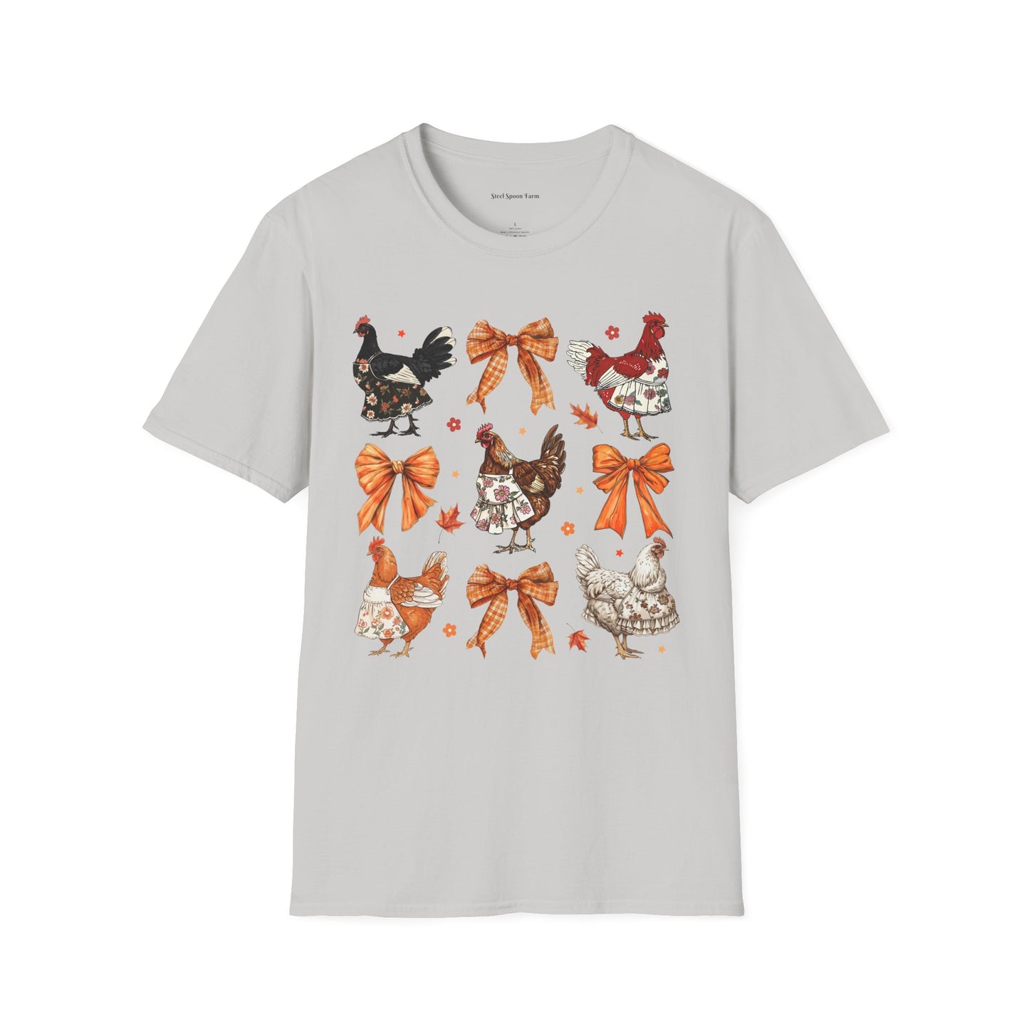 Chickens in Aprons Farm Thanksgiving Unisex Softstyle T-Shirt