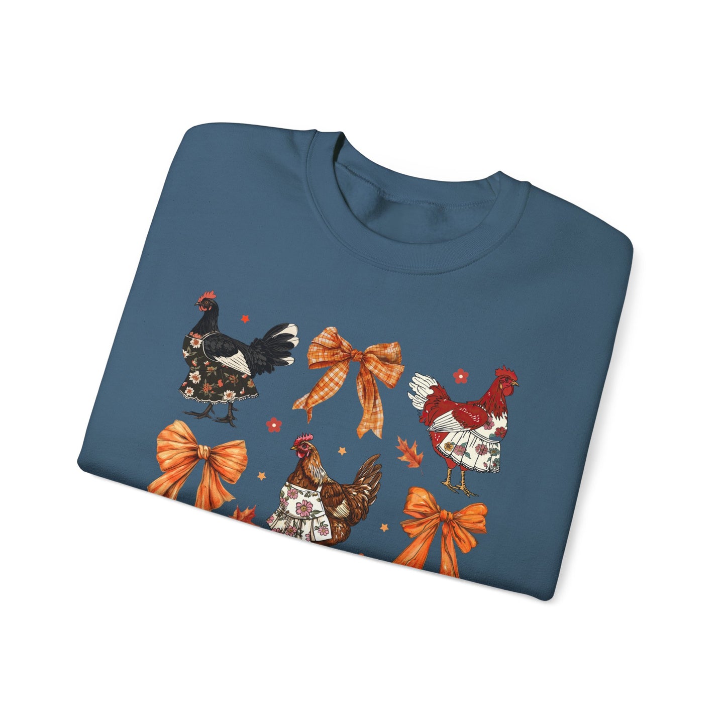 Chickens in Aprons Farm Thanksgiving Unisex Heavy Blend™ Crewneck Sweatshirt