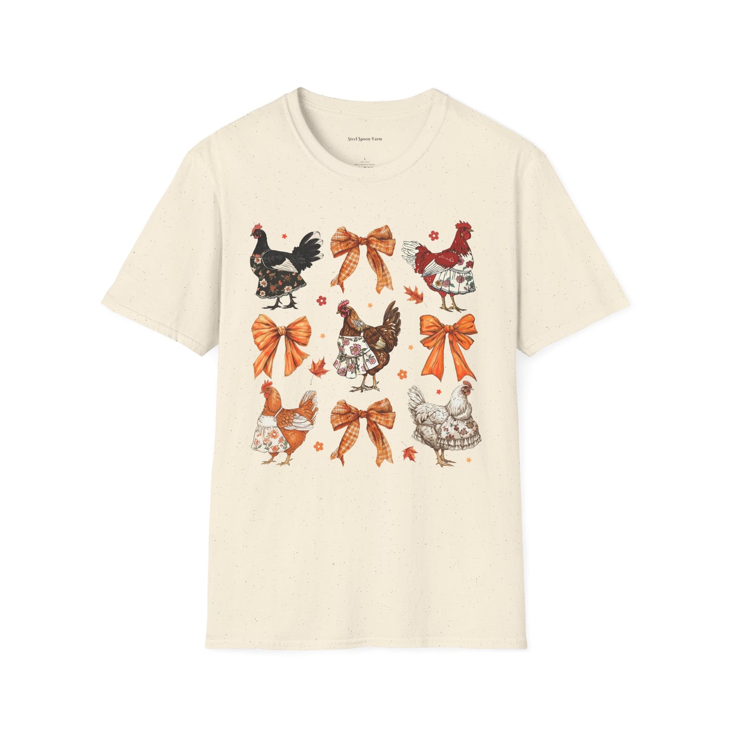 Chickens in Aprons Farm Thanksgiving Unisex Softstyle T-Shirt