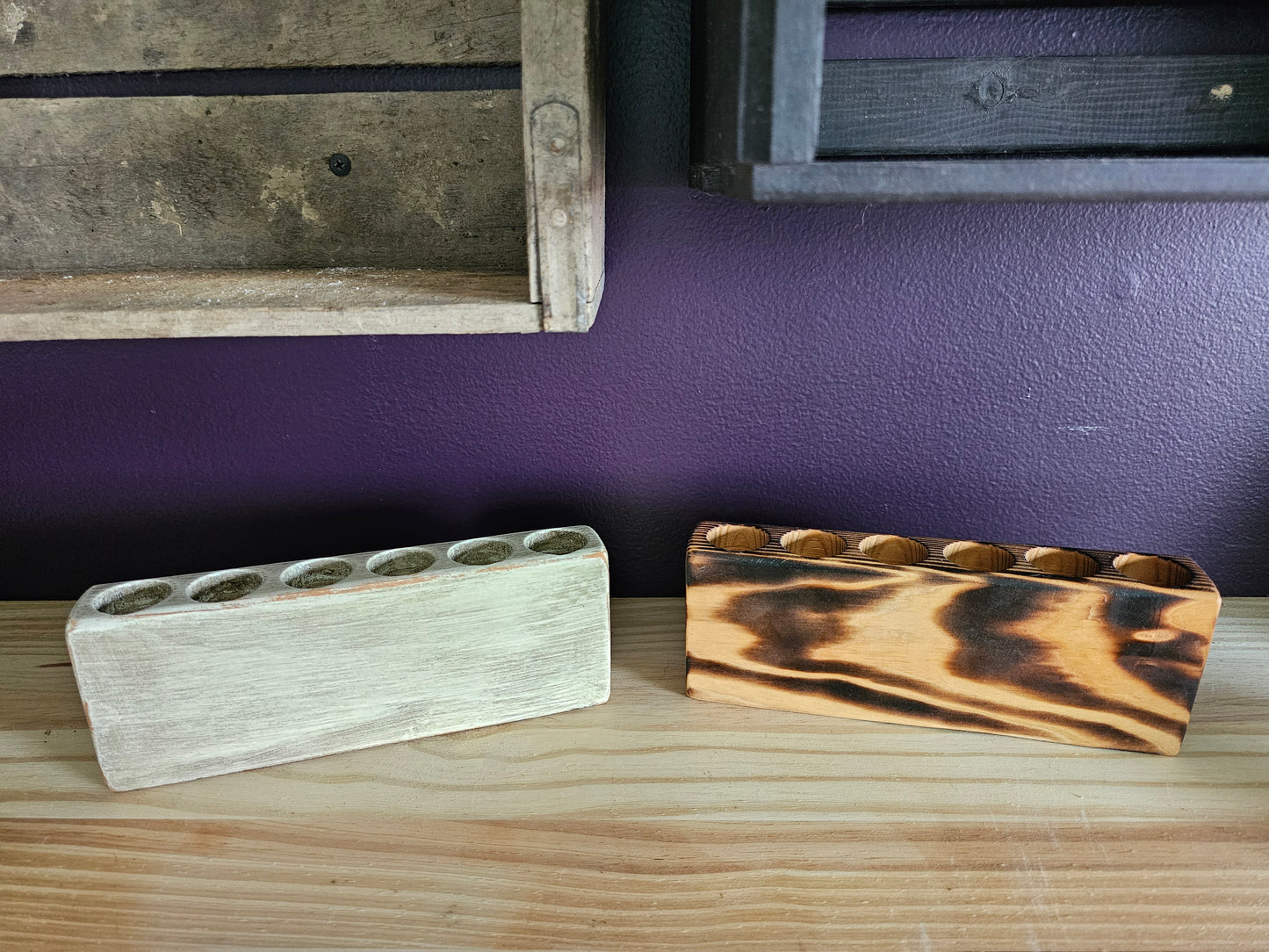 Essential Oil Bottle Wood Block Organizer
