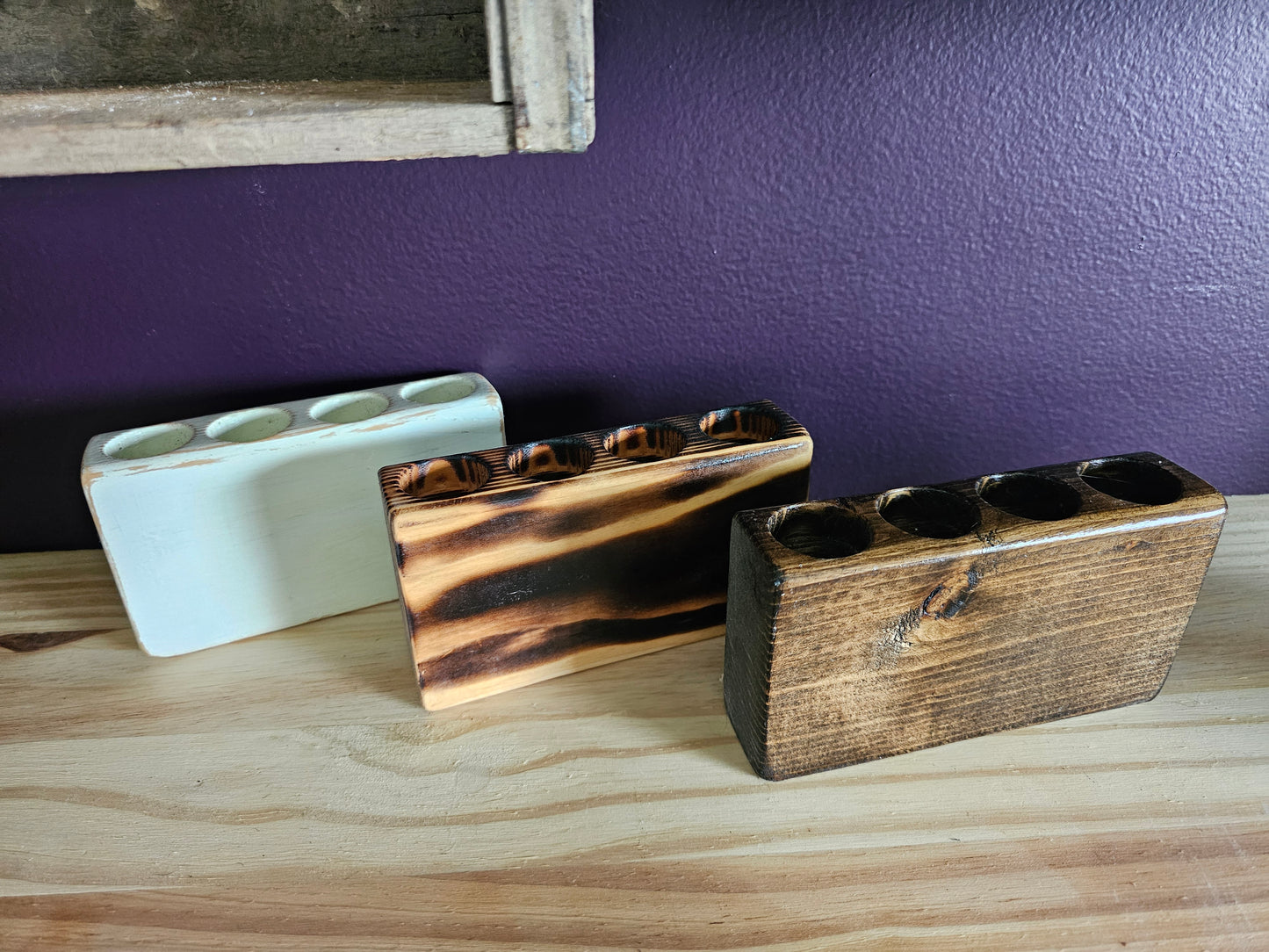 Essential Oil Bottle Wood Block Organizer