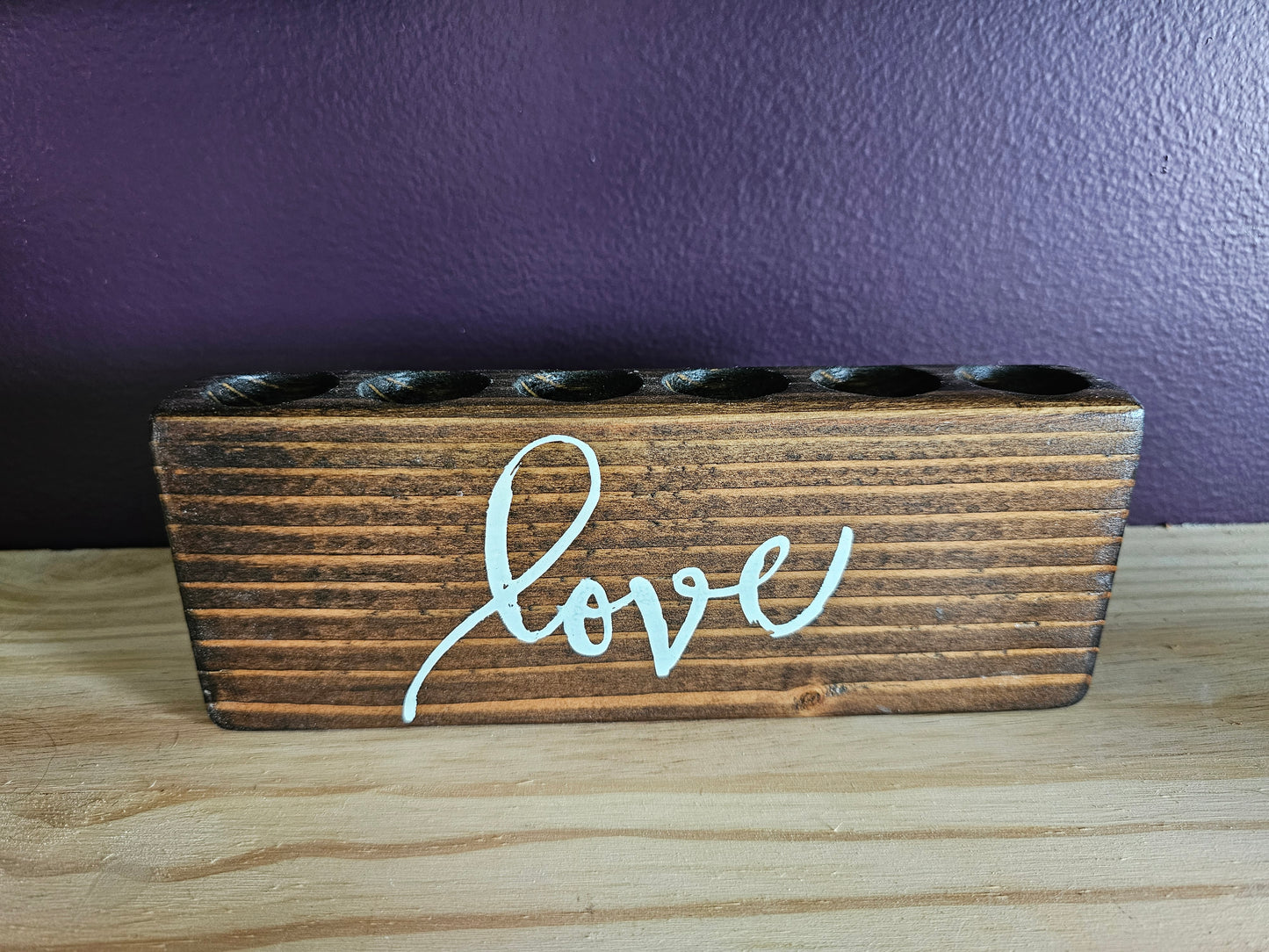 Essential Oil Bottle Wood Block Organizer