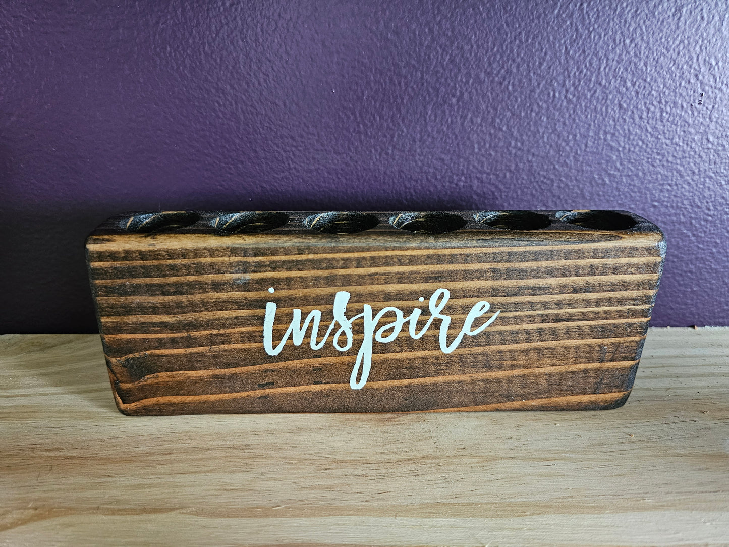 Essential Oil Bottle Wood Block Organizer