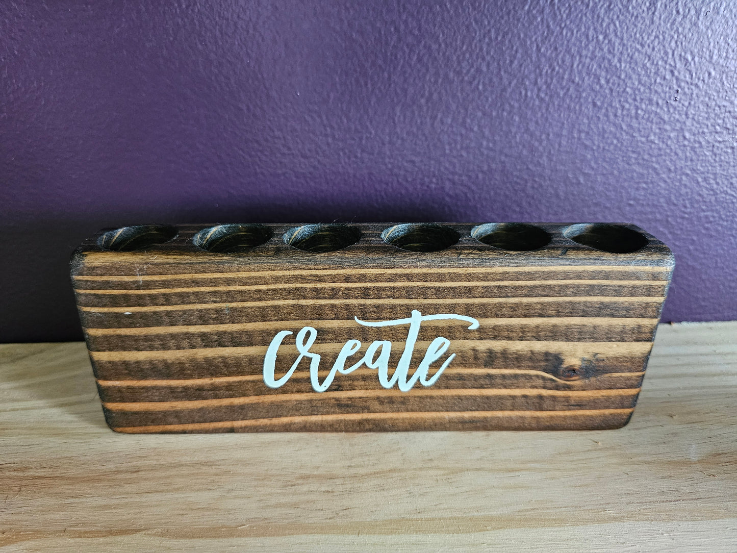 Essential Oil Bottle Wood Block Organizer