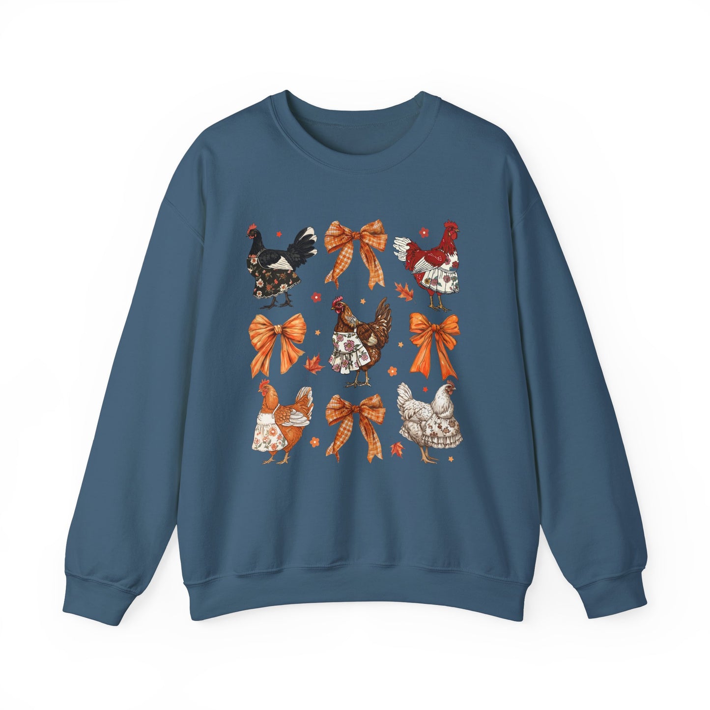 Chickens in Aprons Farm Thanksgiving Unisex Heavy Blend™ Crewneck Sweatshirt