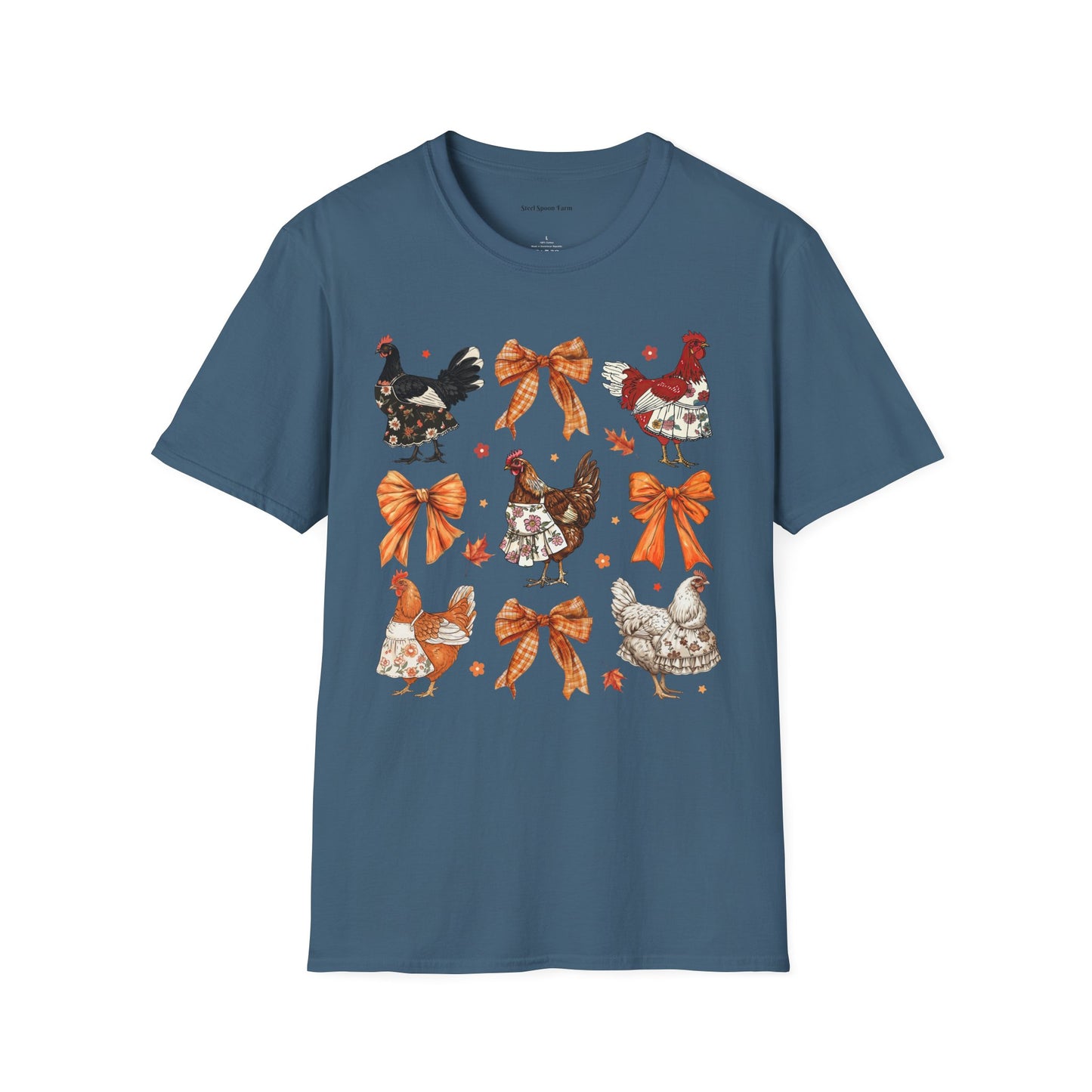 Chickens in Aprons Farm Thanksgiving Unisex Softstyle T-Shirt