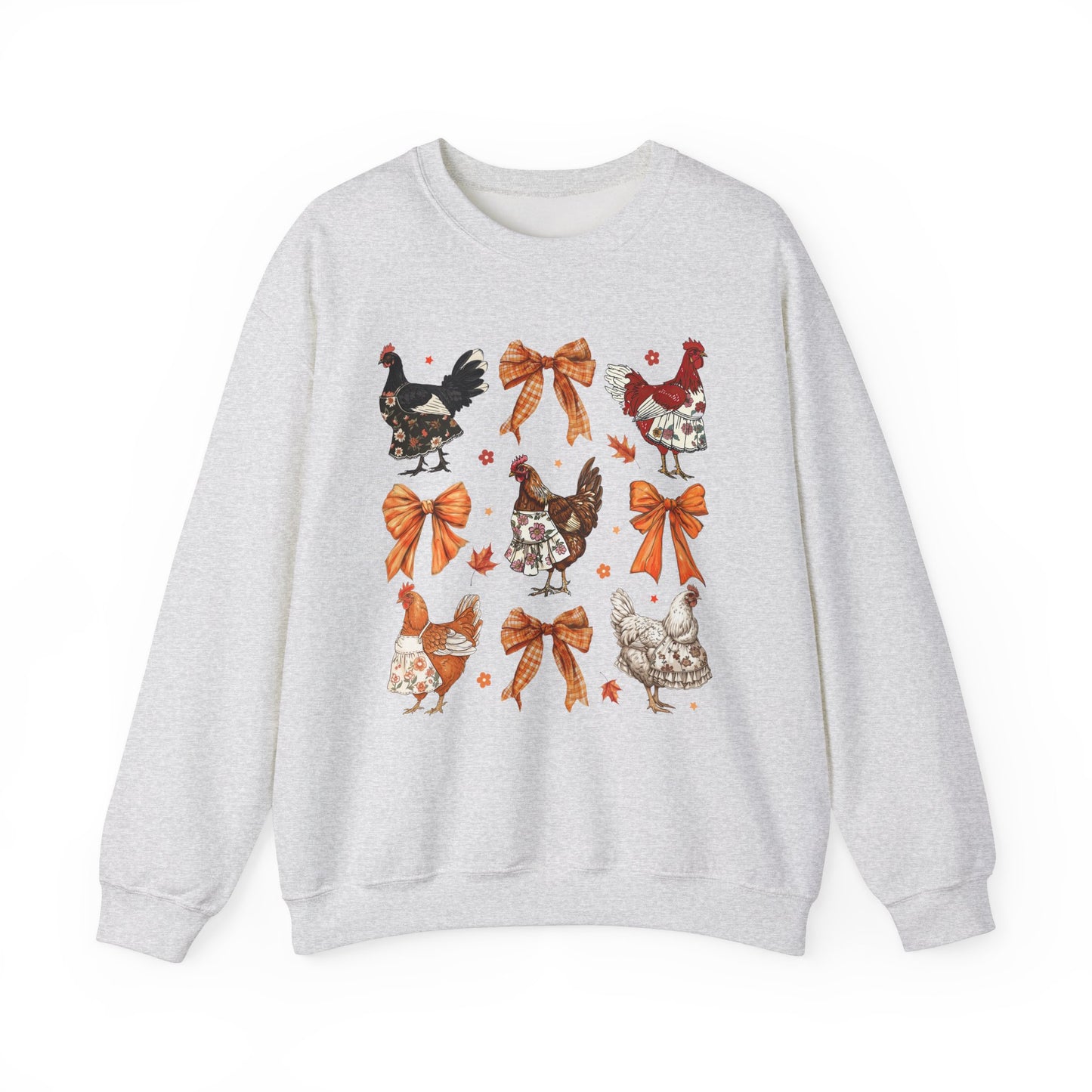 Chickens in Aprons Farm Thanksgiving Unisex Heavy Blend™ Crewneck Sweatshirt