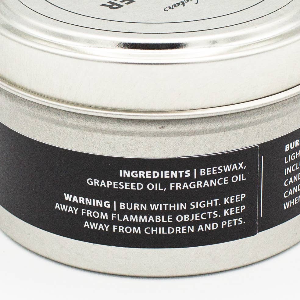 Peppermint Stick Beeswax Candle