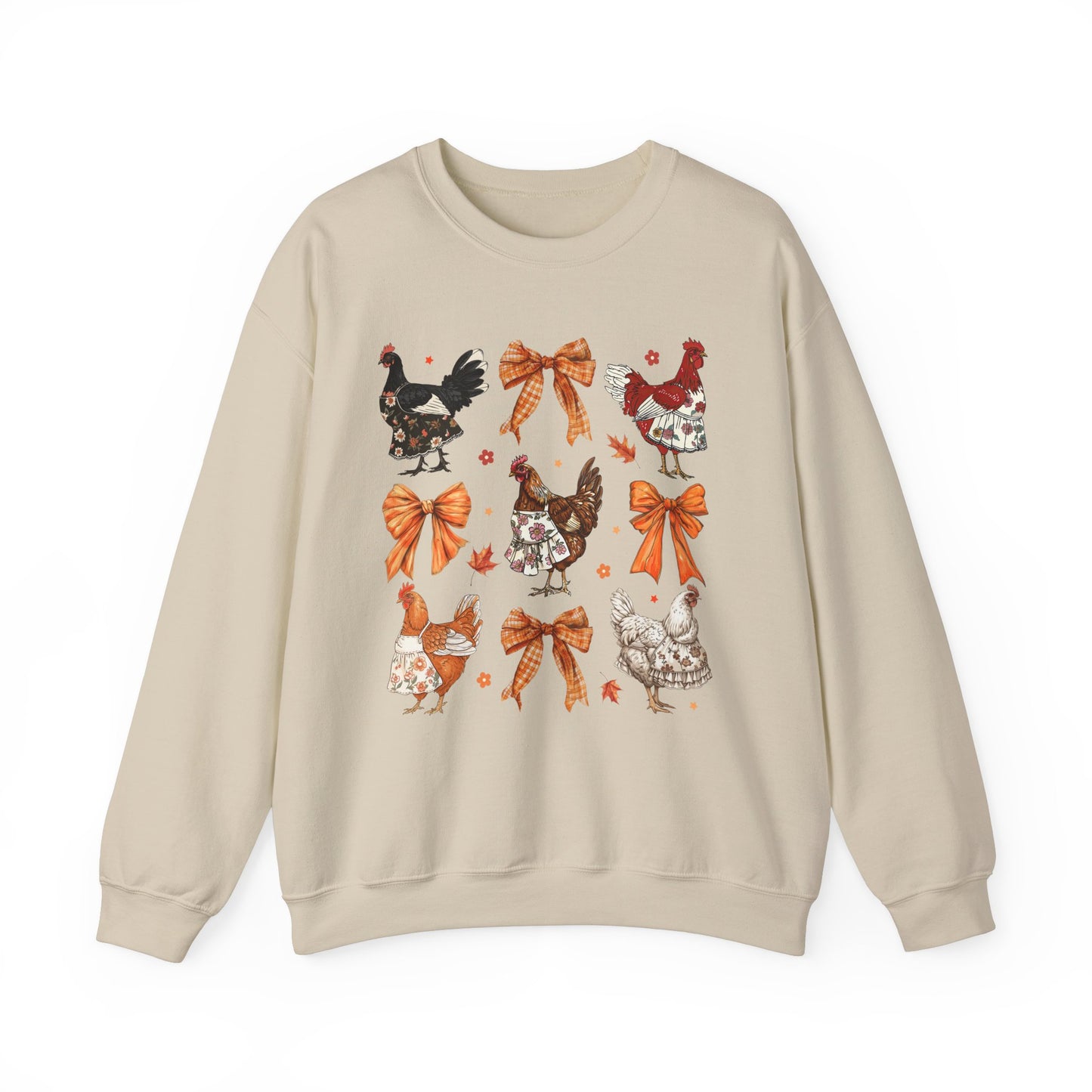 Chickens in Aprons Farm Thanksgiving Unisex Heavy Blend™ Crewneck Sweatshirt