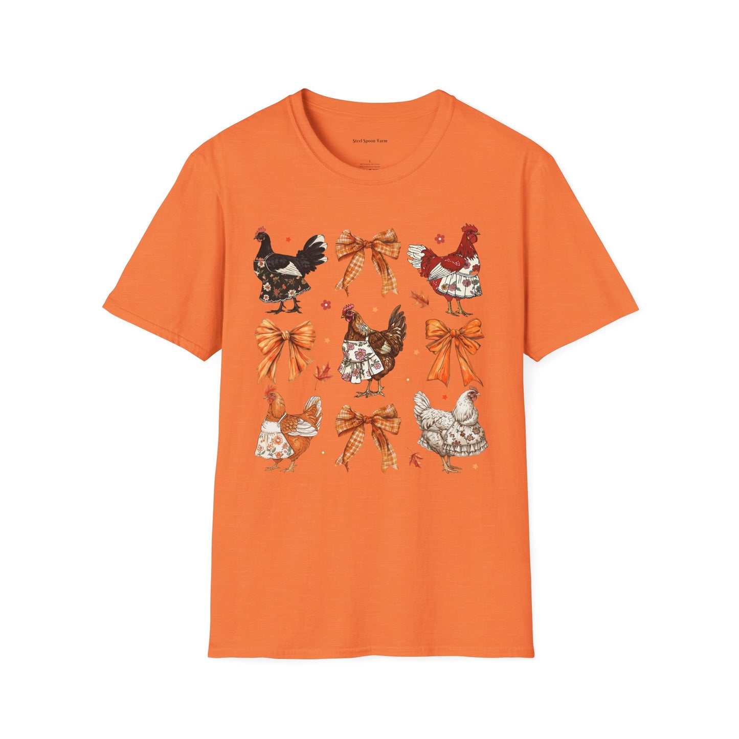 Chickens in Aprons Farm Thanksgiving Unisex Softstyle T-Shirt