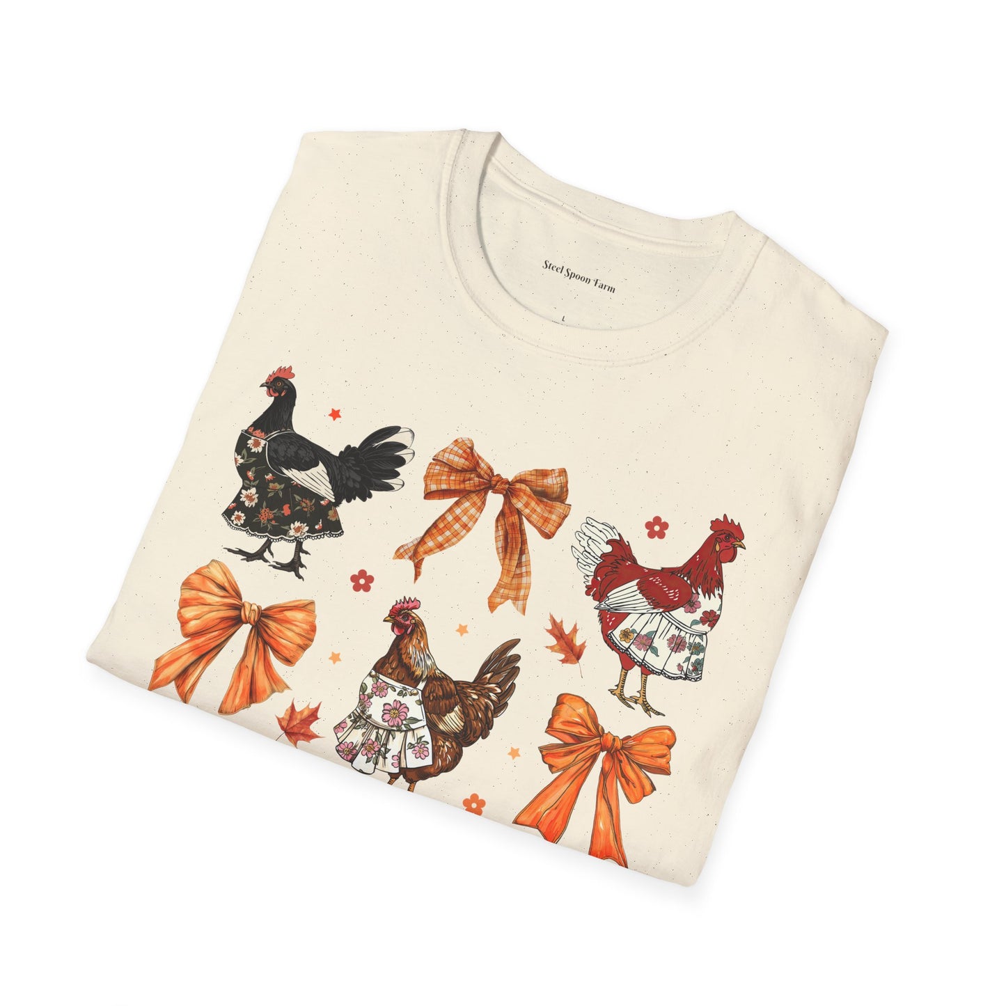 Chickens in Aprons Farm Thanksgiving Unisex Softstyle T-Shirt