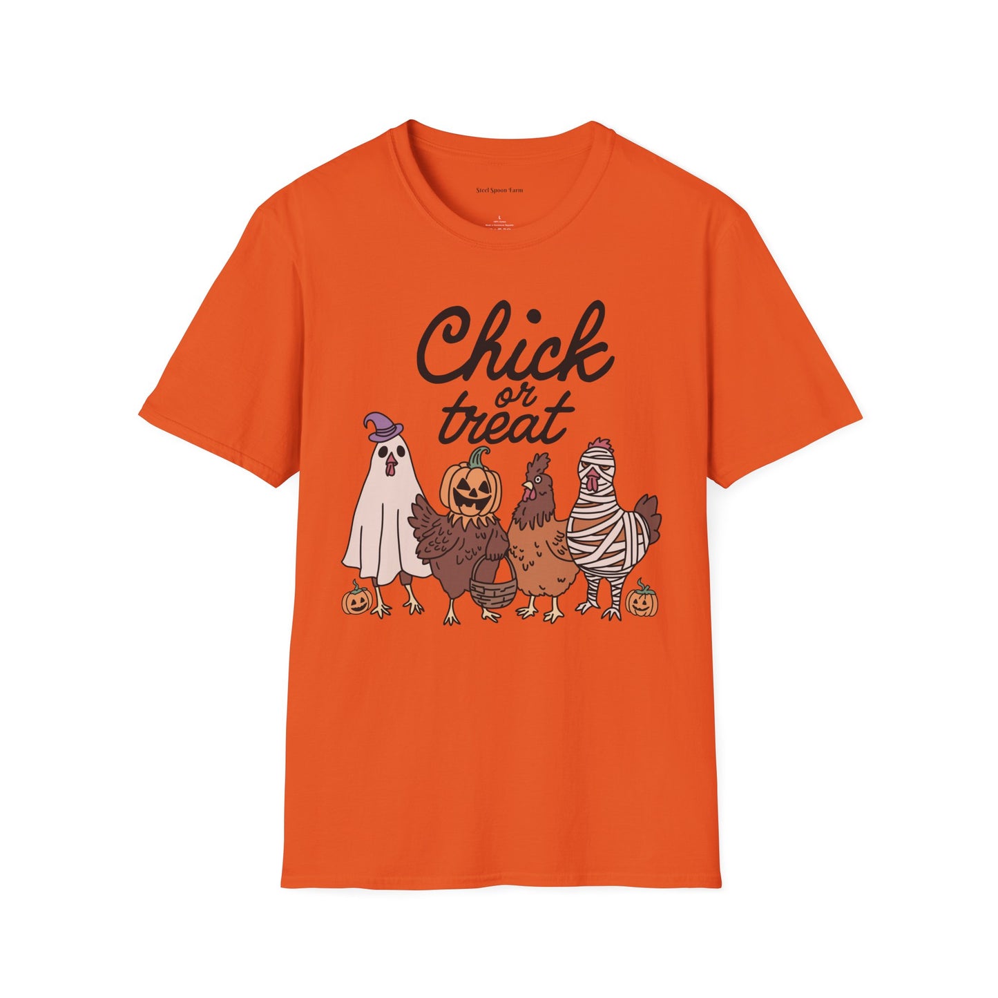 Chick or Treat! Farm Halloween Unisex Softstyle T-Shirt