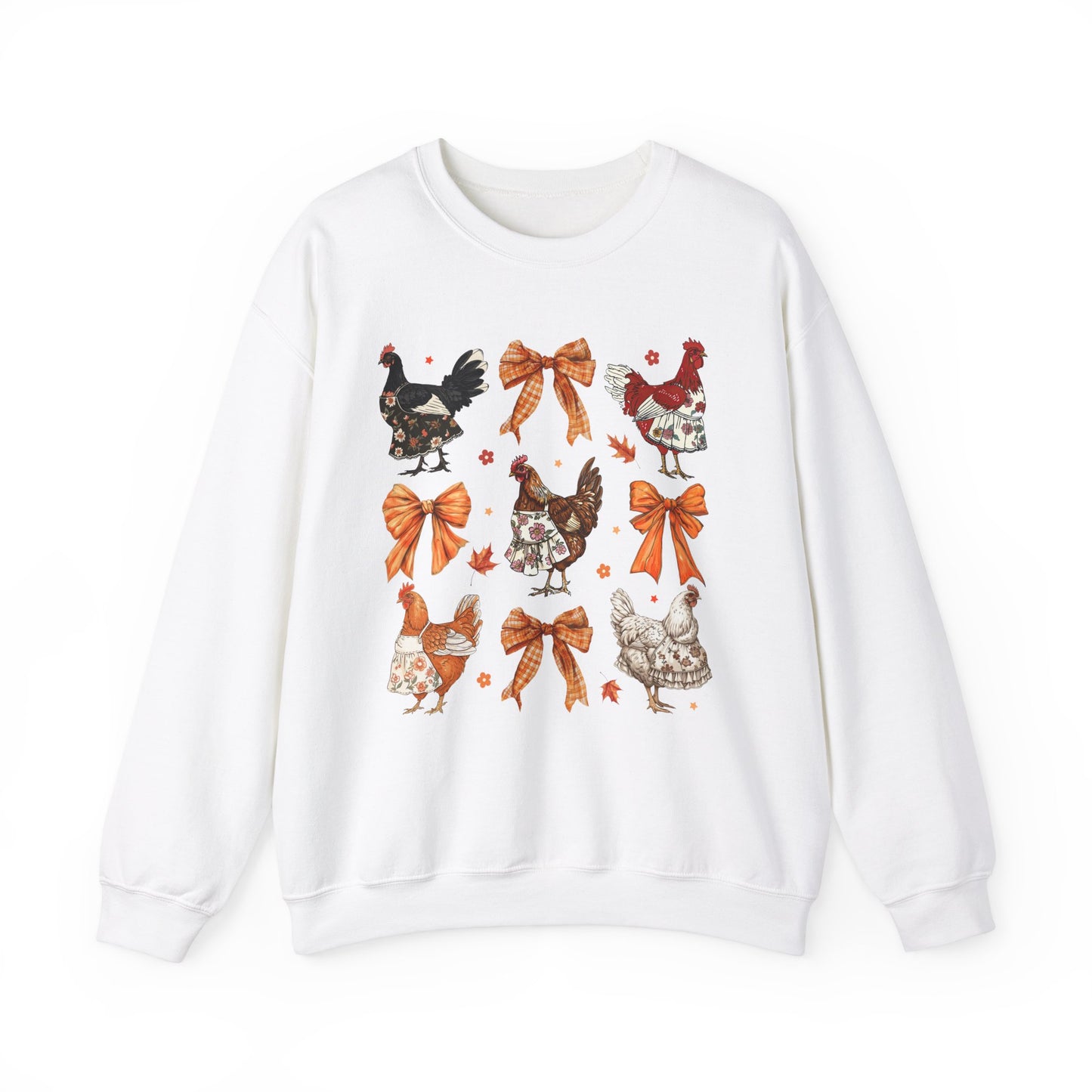 Chickens in Aprons Farm Thanksgiving Unisex Heavy Blend™ Crewneck Sweatshirt