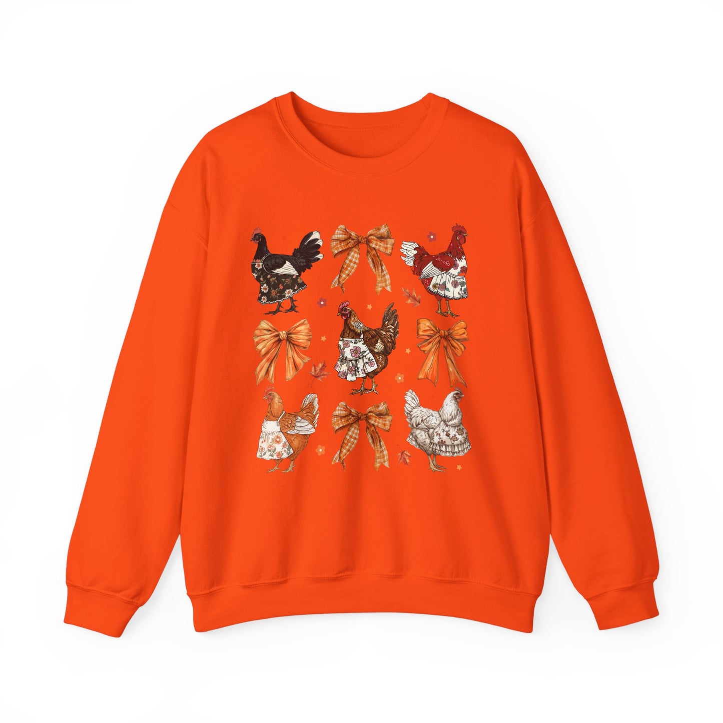 Chickens in Aprons Farm Thanksgiving Unisex Heavy Blend™ Crewneck Sweatshirt