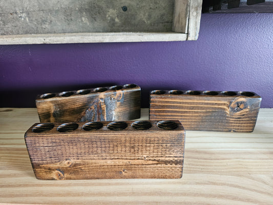 Essential Oil Bottle Wood Block Organizer