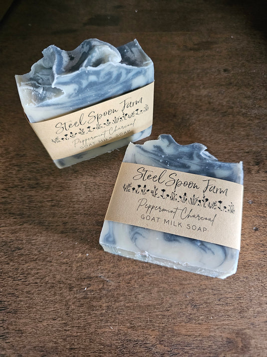 Peppermint Charcoal Goat Milk Soap
