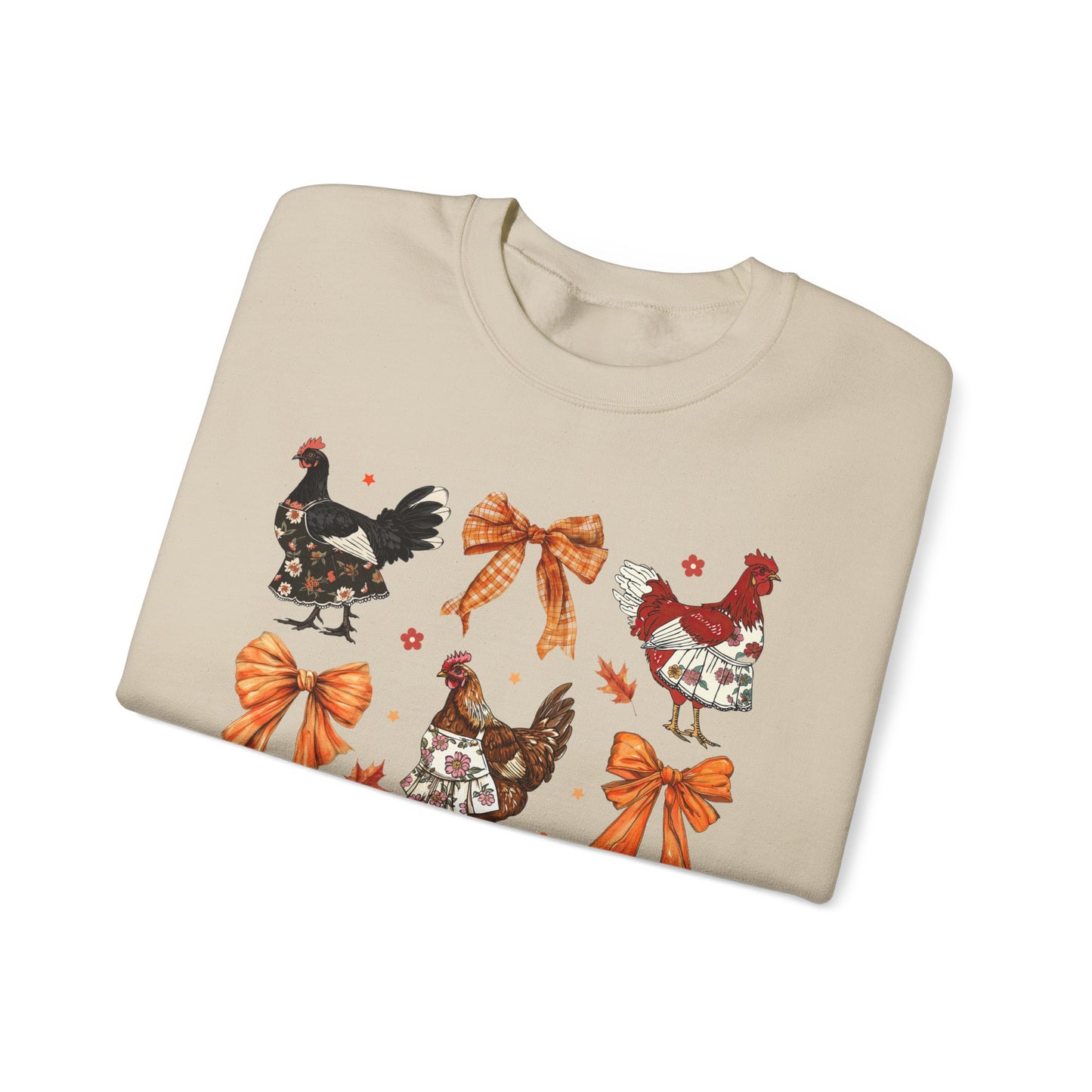 Chickens in Aprons Farm Thanksgiving Unisex Heavy Blend™ Crewneck Sweatshirt