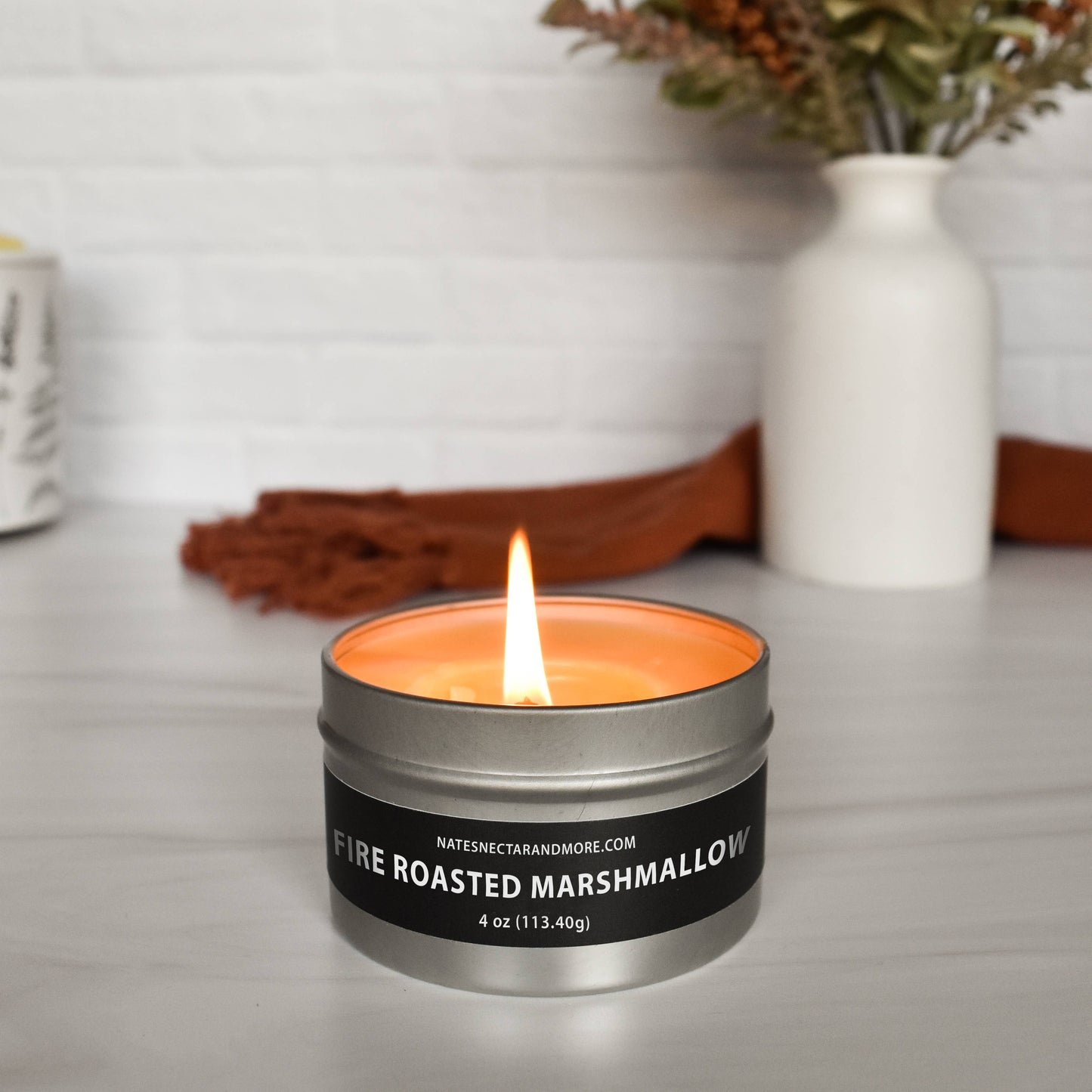 Fire Roasted Marshmallow Beeswax Candle