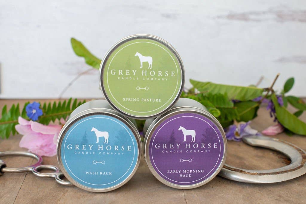Grey Horse Soy Candle Tins