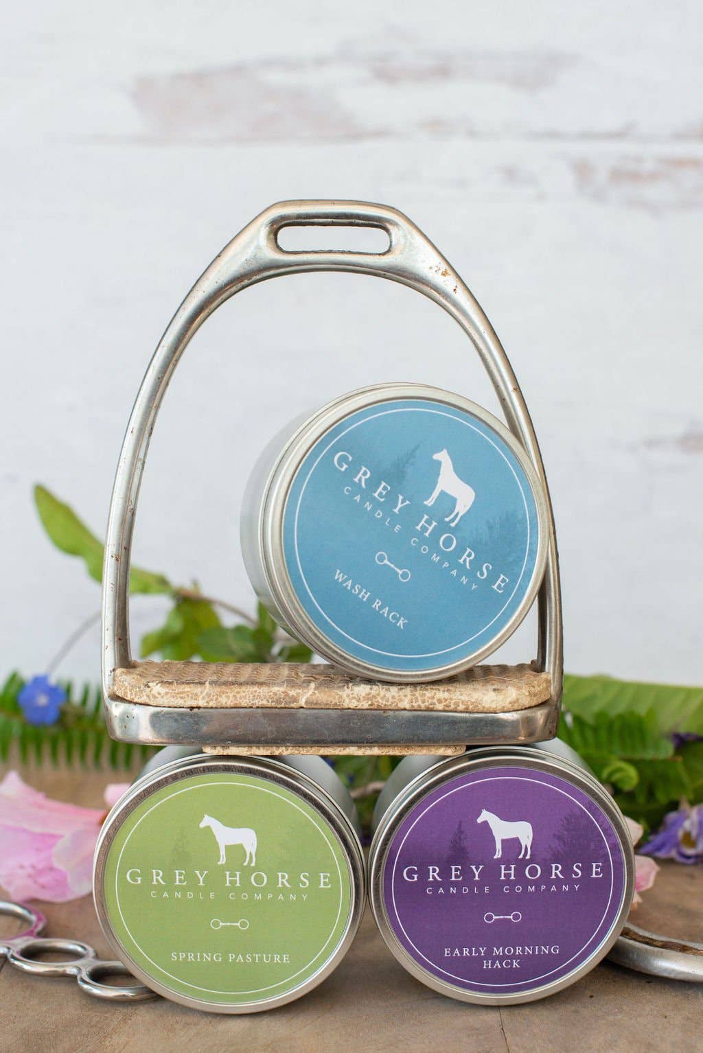 Grey Horse Soy Candle Tins