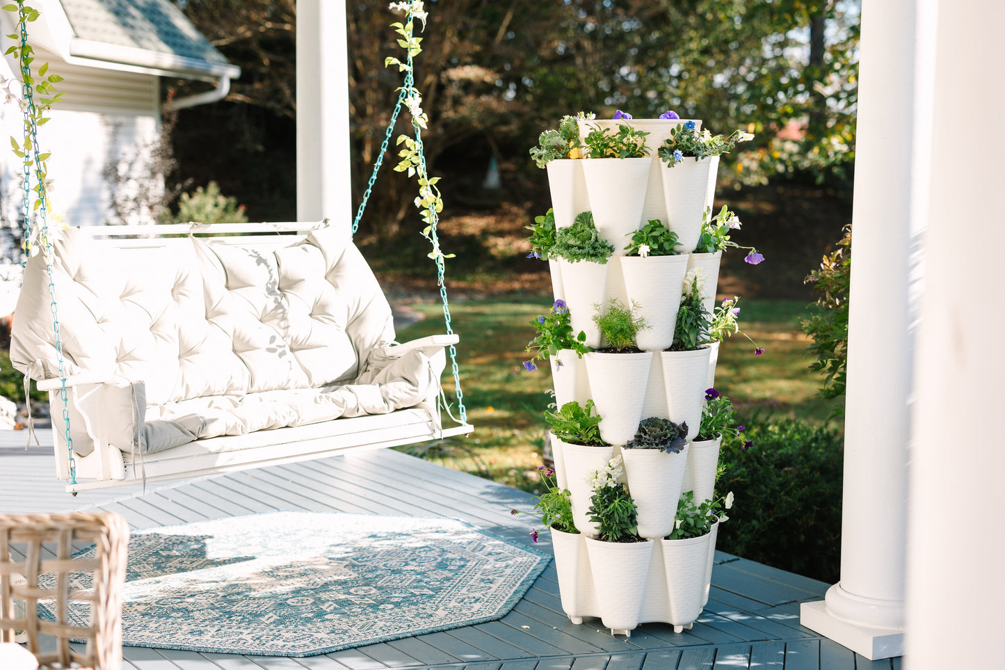 5 Tier GreenStalk Garden Original Vertical Planter - Basket Weave Texture