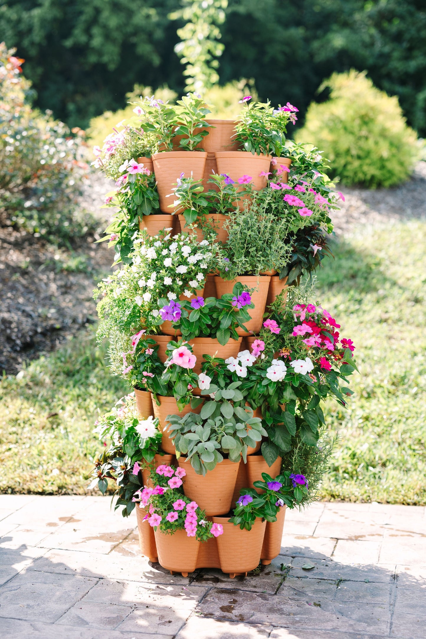 7 Tier GreenStalk Garden Leaf Vertical Planter - Basket Weave Texture