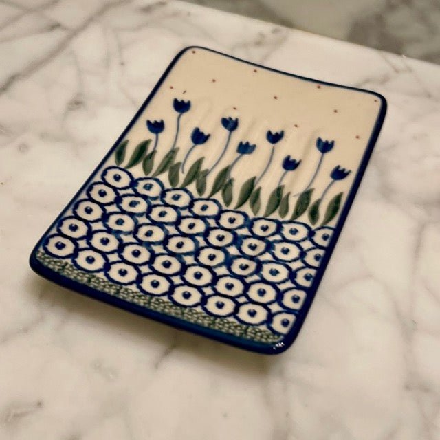 Hand-painted Polish Floral Ceramic Soap Dish - Flower Meadow
