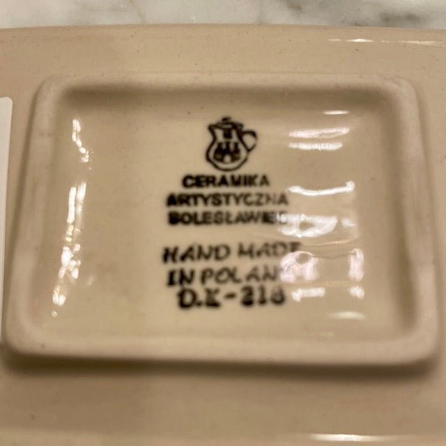 Hand-painted Polish Floral Ceramic Soap Dish - Vine